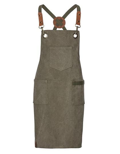 Kinderlatzschürze Canvas — Olive