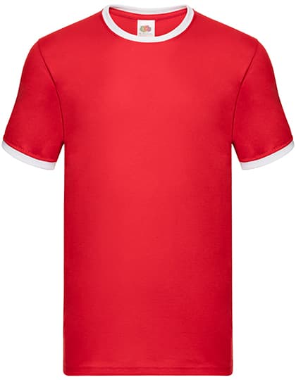 Valueweight Ringer Tee — Red