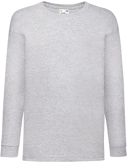 Kids´ Valueweight Long Sleeve T — Heather Grey