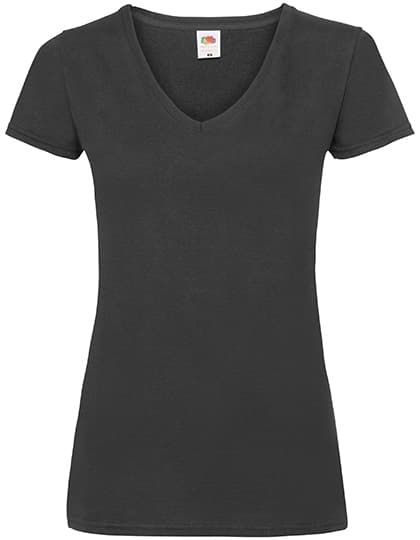 Ladies´ Valueweight V Neck T — Black