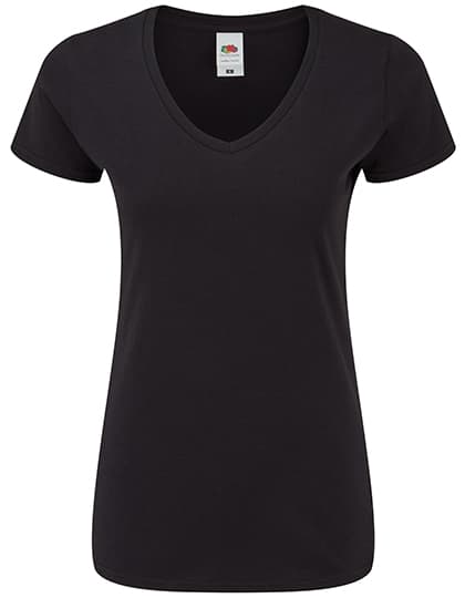 Ladies´ Iconic 150 V Neck T — Black