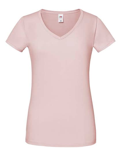 Ladies´ Iconic 150 V Neck T — Powder Rose