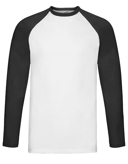 Long Sleeve Baseball T — White