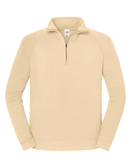 Iconic Premium Zip Neck Sweat — Desert Sand