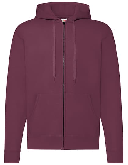 Classic Hooded Sweat Jacket — Burgundy