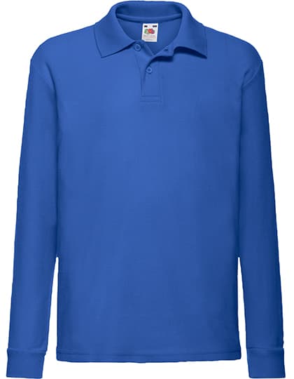Kids´ Long Sleeve 65/35 Polo — Royal Blue