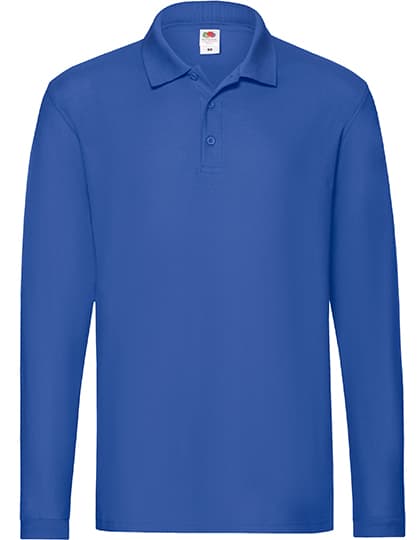 Premium Long Sleeve Polo — Royal Blue