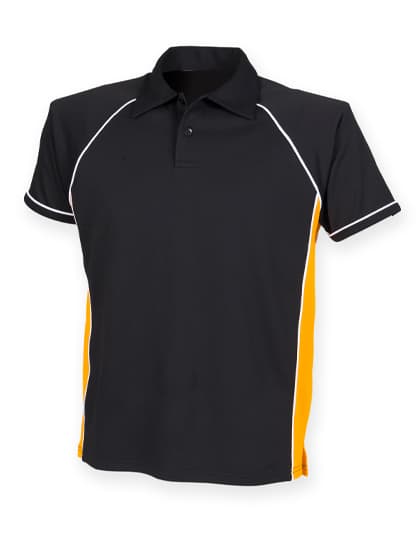 Men´s Piped Performance Polo — Black