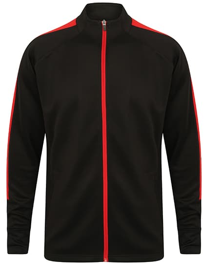 Adults Knitted Tracksuit Top — Black