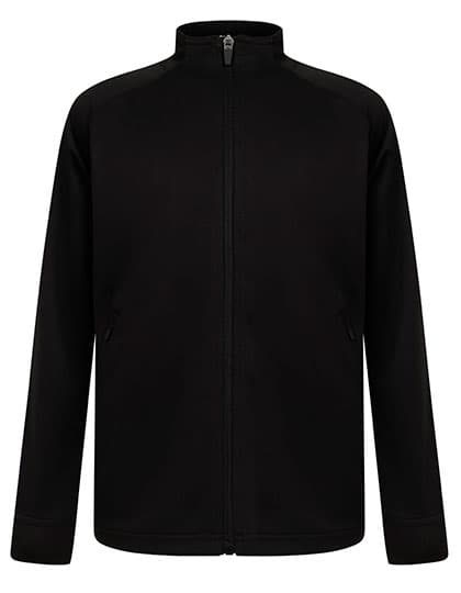Kids Knitted Tracksuit Top — Black