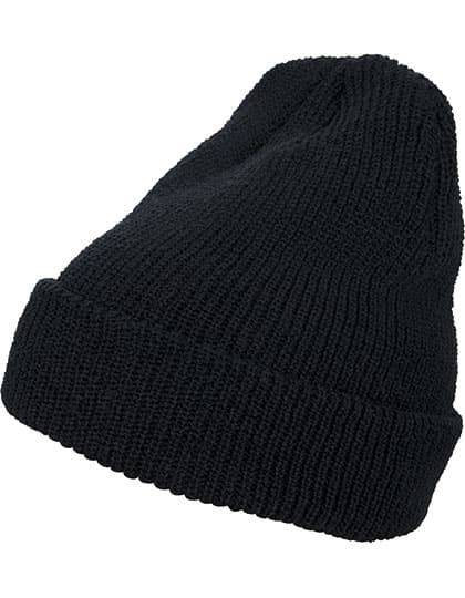 Long Knit Beanie — Black