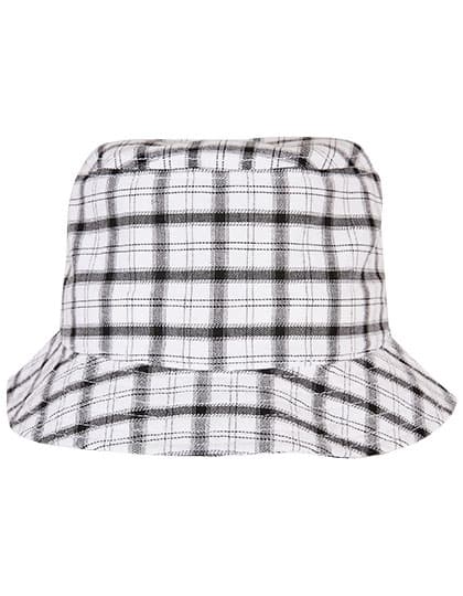 Check Bucket Hat — White-Grey Check