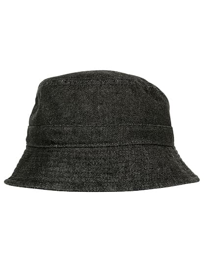 Denim Bucket Hat — Black