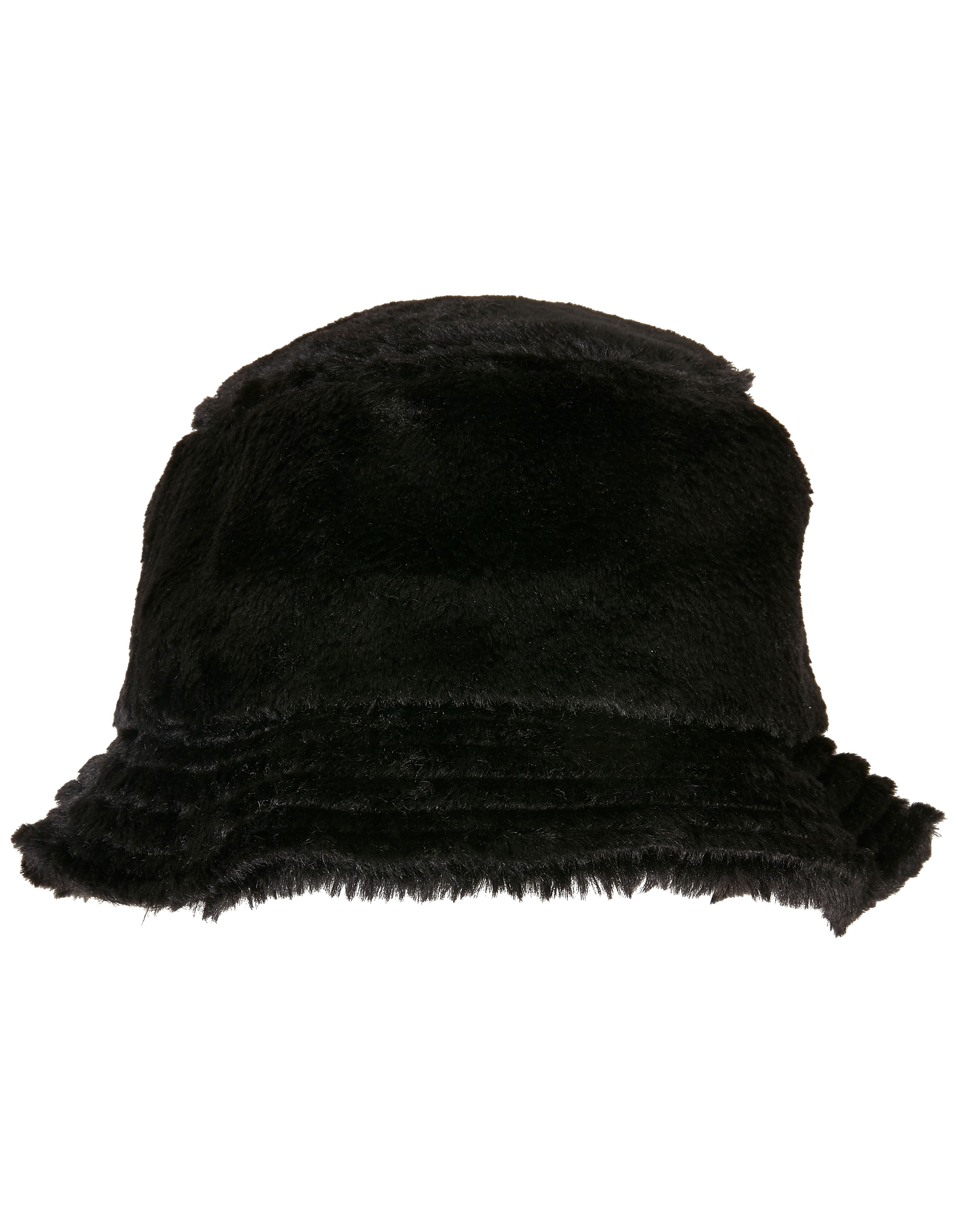 Fake Fur Bucket Hat — Black
