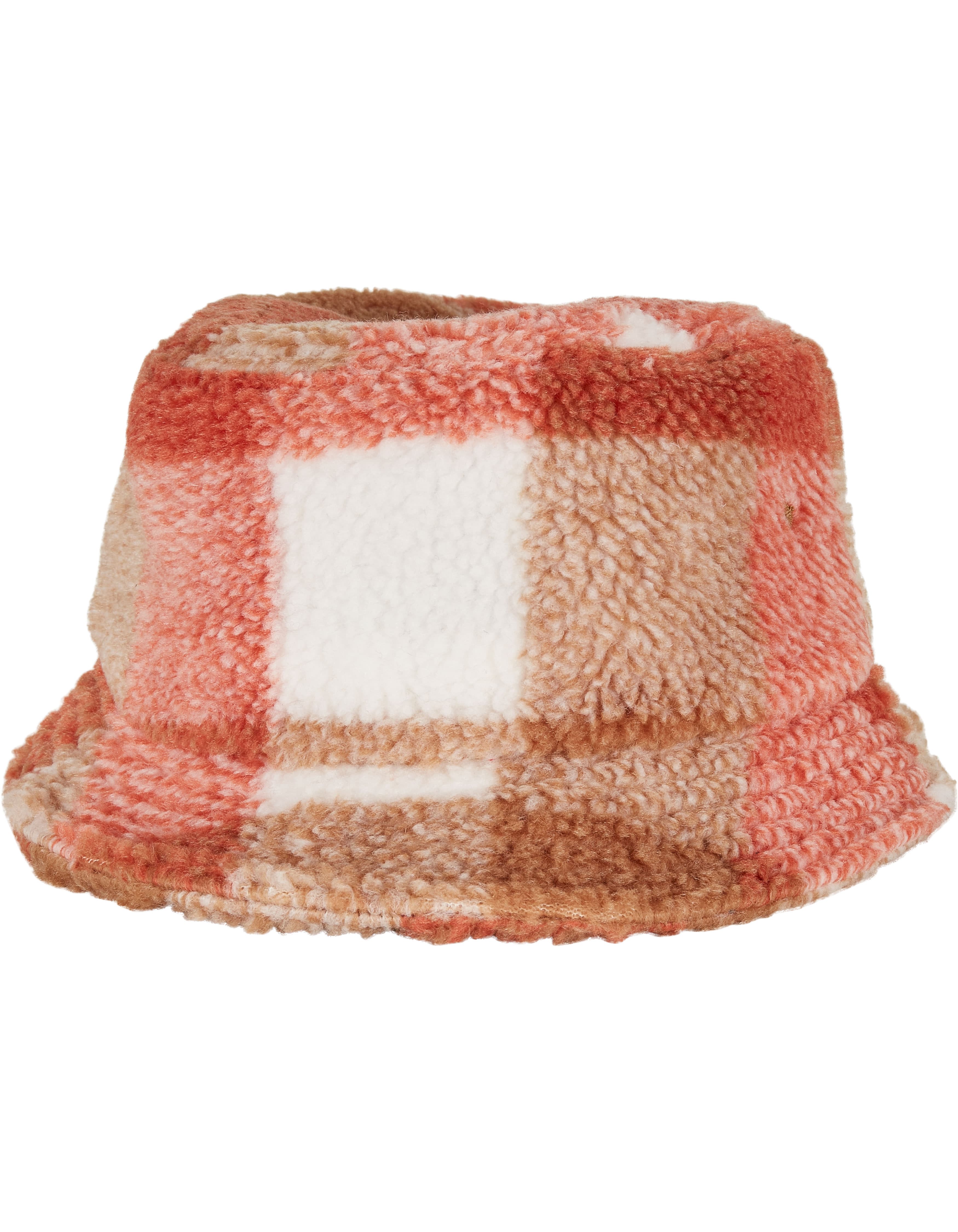 Sherpa Check Bucket Hat — White Sand