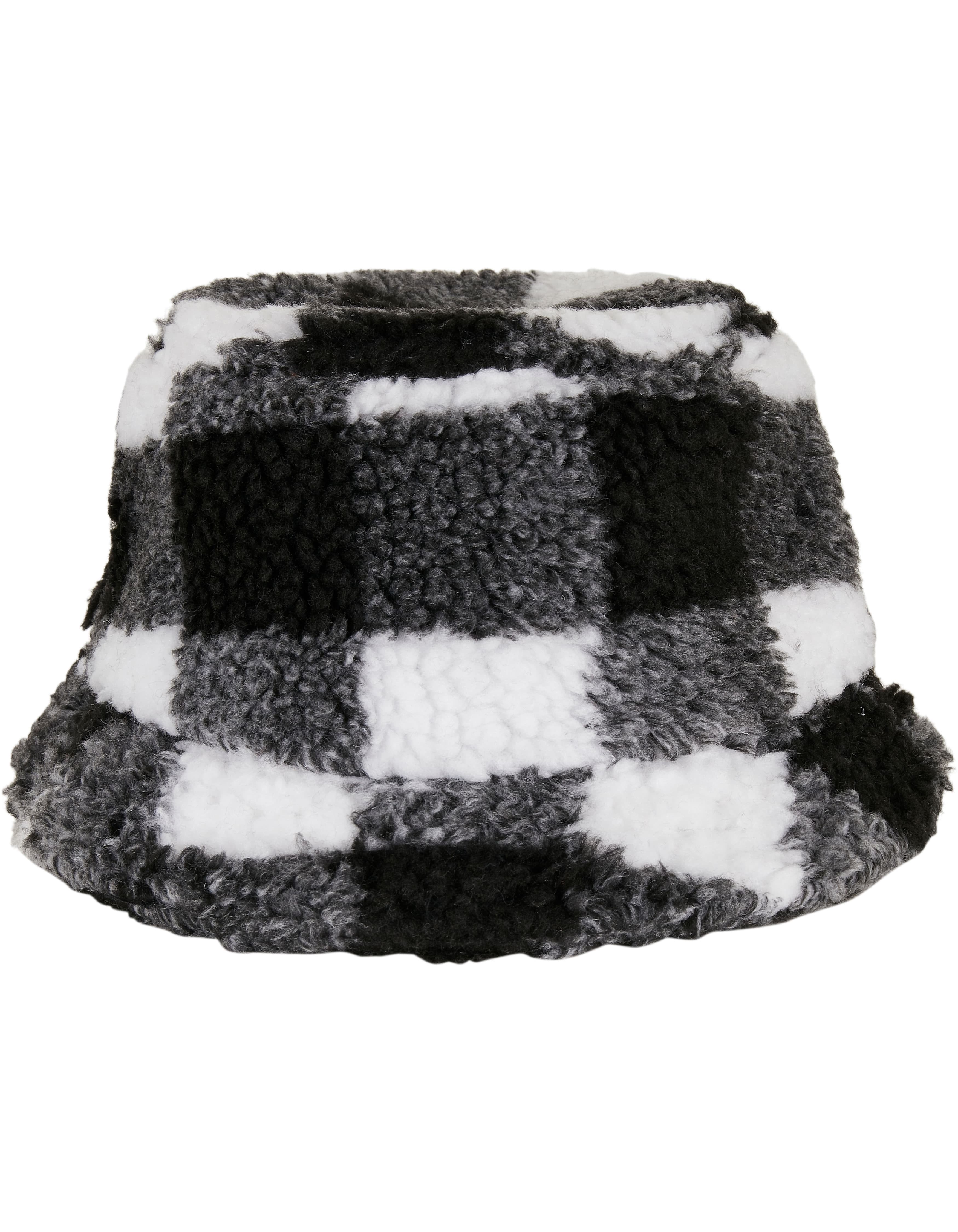 Sherpa Check Bucket Hat — White