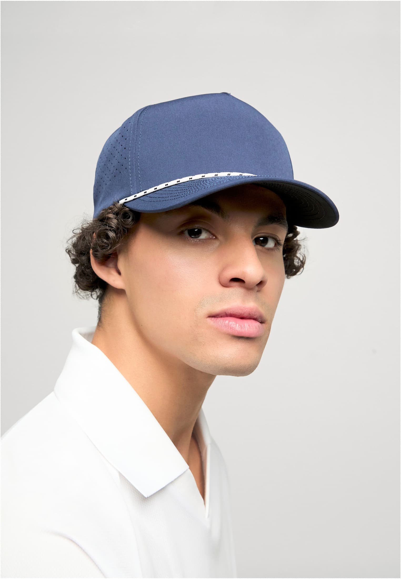 YP Classics 5-Panel Snapback Cap with Perforations and Braided Rope