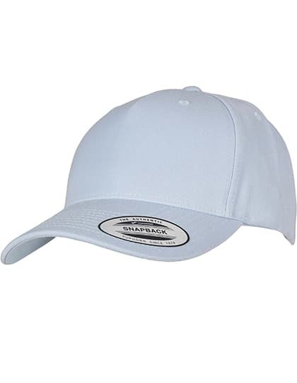YP Classics 5-Panel Premium Curved Visor Snapback Cap — Balladblue