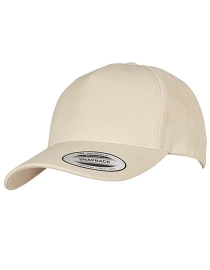 YP Classics 5-Panel Premium Curved Visor Snapback Cap — Stone