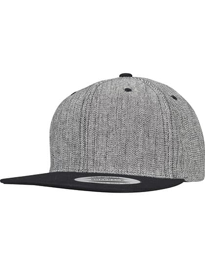 Melange Solid Snapback — Black Melange