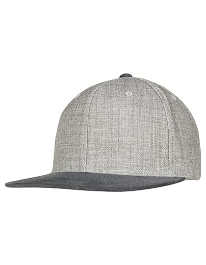 Melange Velour Snapback — Grey