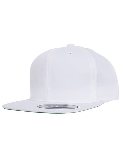 Pro-Style Twill Snapback Youth Cap — White
