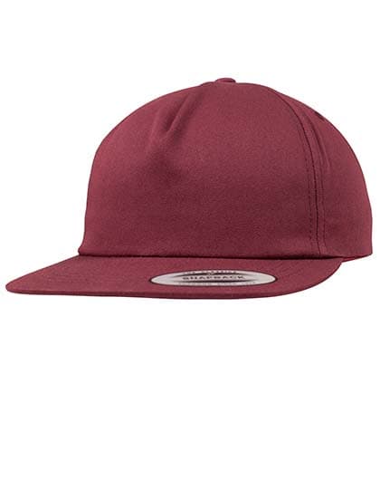 Unstructured 5-Panel Snapback — Maroon