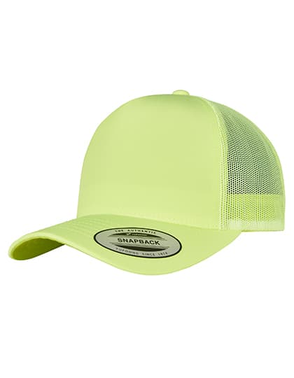 Neon Retro Trucker Cap — Neon Yellow