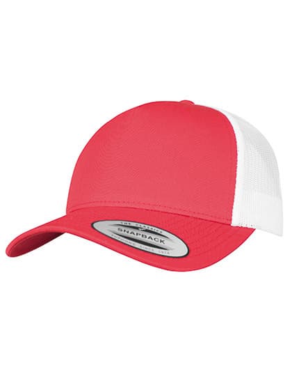 5-Panel Retro Trucker 2-Tone Cap — Red