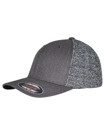Flexfit Trucker Melange Mesh Cap — Black