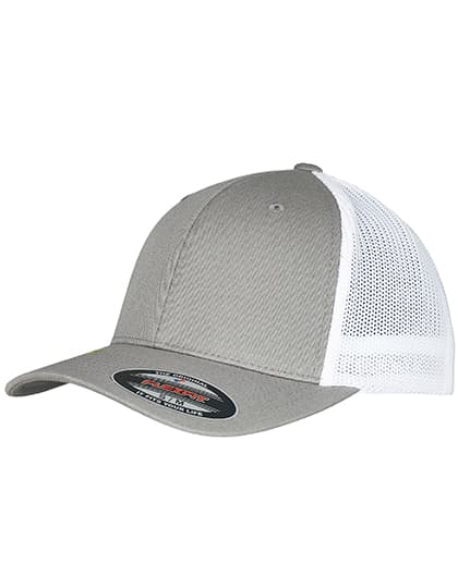 Flexfit Trucker Recycled Mesh Cap — Grey