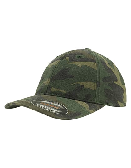 Flexfit Garmet Washed Camo Cap — Green Camo