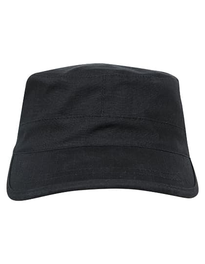 Adjustable Top Gun Ripstop Cap — Black