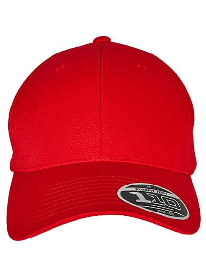 Flexfit 110 Curved Visor Snapback — Red