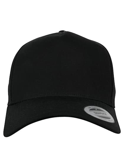 5-Panel Curved Classic Snapback — Black