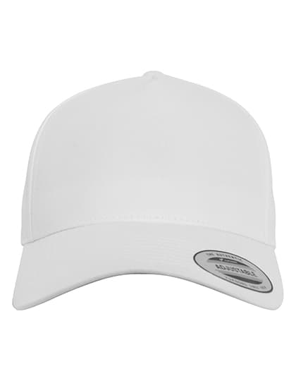 5-Panel Curved Classic Snapback — White