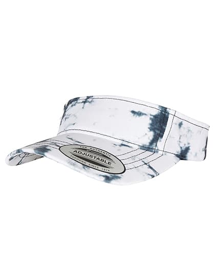 Batik Dye Curved Visor Cap — Black-White