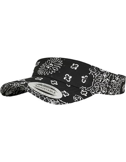 Bandana Print Visor — Black