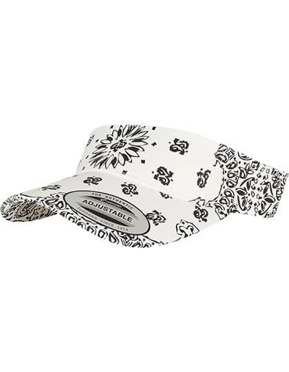 Bandana Print Visor — White