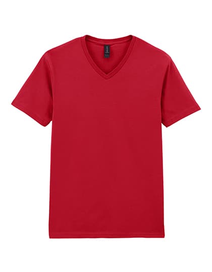 Softstyle® Adult V-Neck T-Shirt — Cherry Red