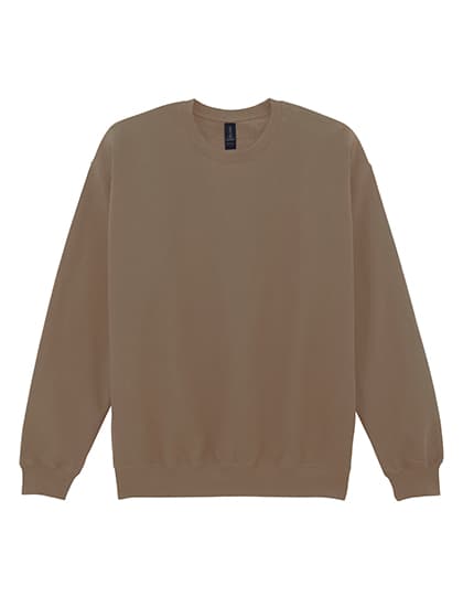 Softstyle® Midweight Fleece Adult Crewneck Sweatshirt — Brown Savana