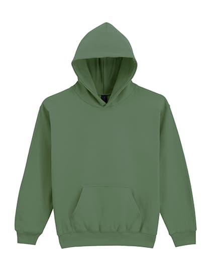 Softstyle® Midweight Fleece Youth Hoodie — Military Green