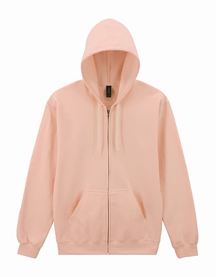 Softstyle® Midweight Fleece Adult Full Zip Hooded Sweatshirt — Dusty Rose