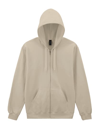 Softstyle® Midweight Fleece Adult Full Zip Hooded Sweatshirt — Sand