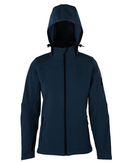 Women´s Hooded Soft-Shell Jacket — Navy