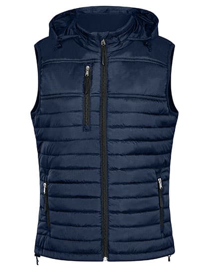 Women´s Hooded Performance Body Warmer — Navy