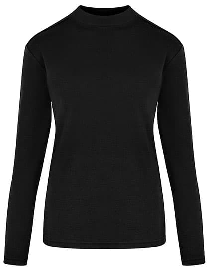 Women´s Premium Highneck Longsleeve Tees — Black