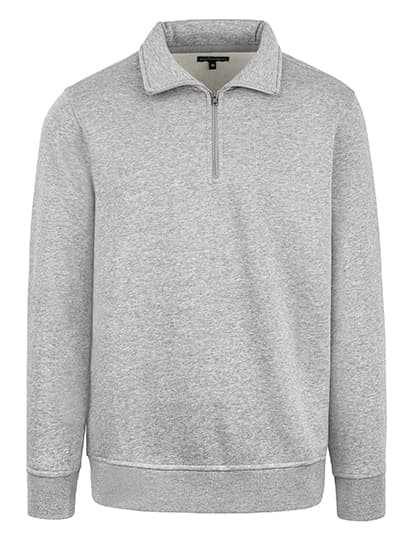 Unisex Premium Zip-Sweatshirt — Grey Melange
