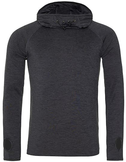 Men´s Cool Cowl Neck Top — Black Slate Melange