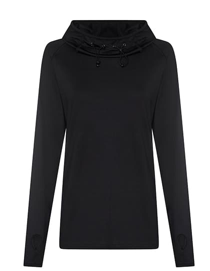 Women´s Cool Cowl Neck Top — Jet Black